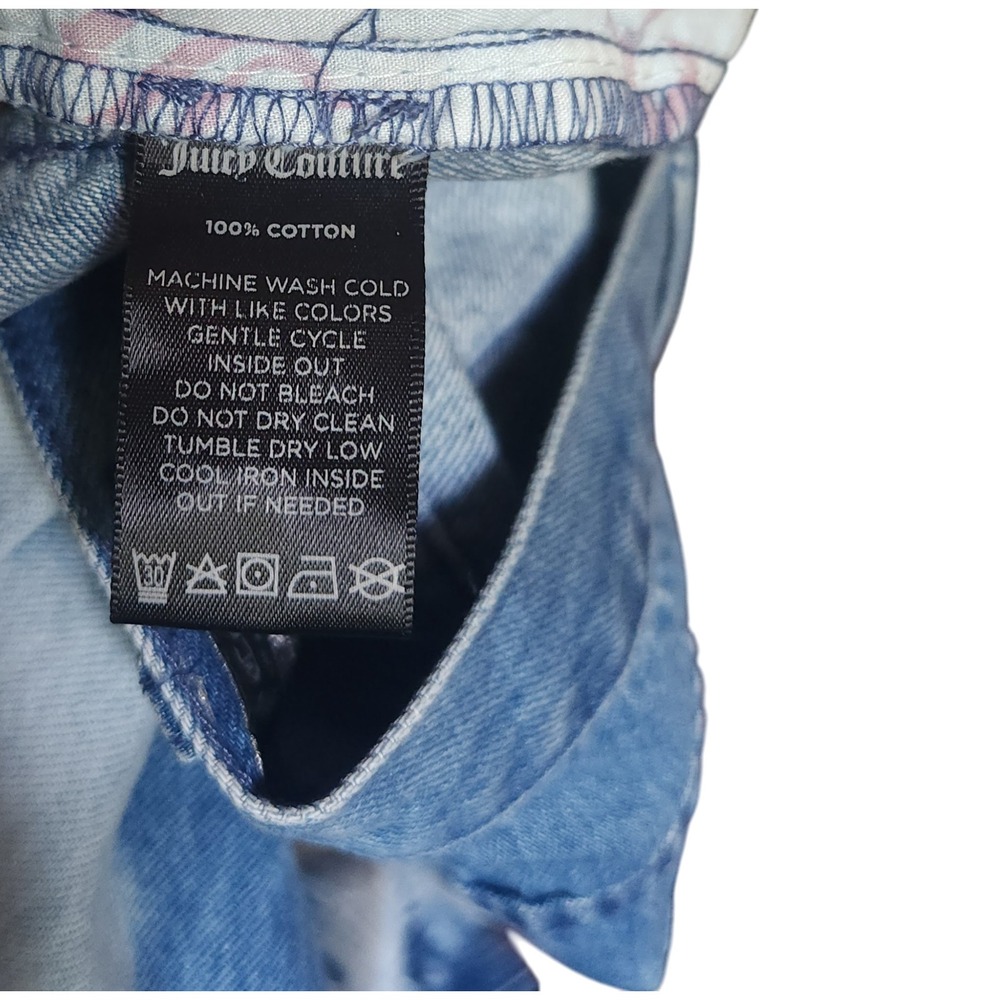 Juicy Couture Indigo Tie Dye Relaxed 5 Pocket Denim Jeans Women Size 25 NWT $120 - Picture 6 of 6